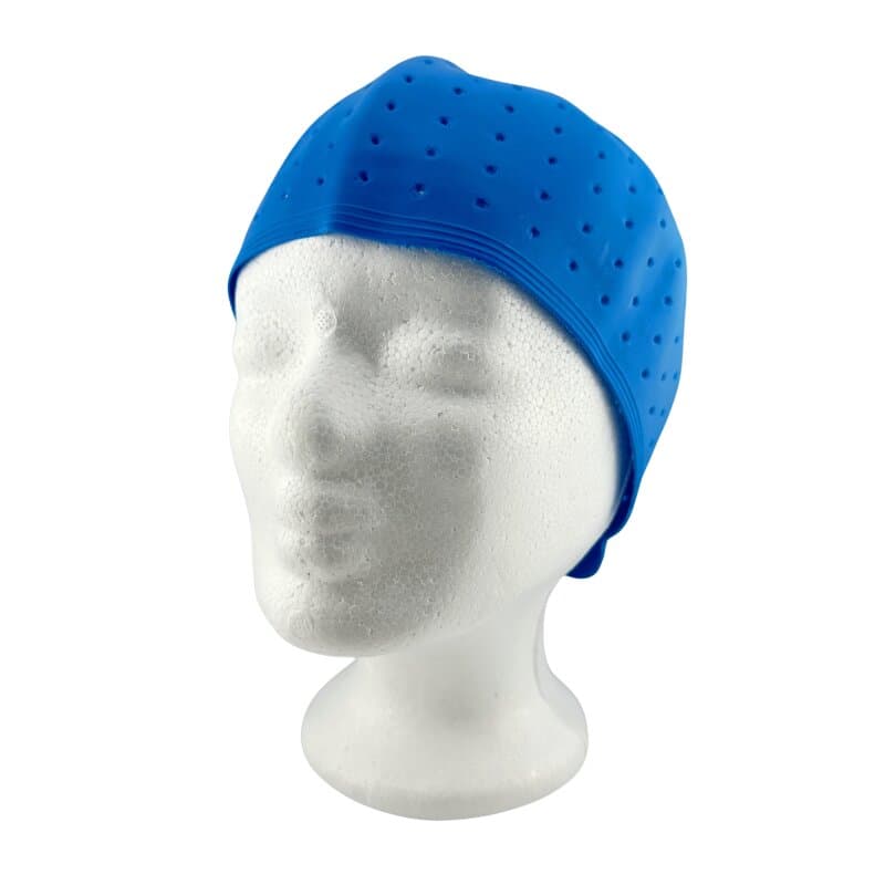 Comair Strähnenhaube Gummi Blau Mit Lochstanzung