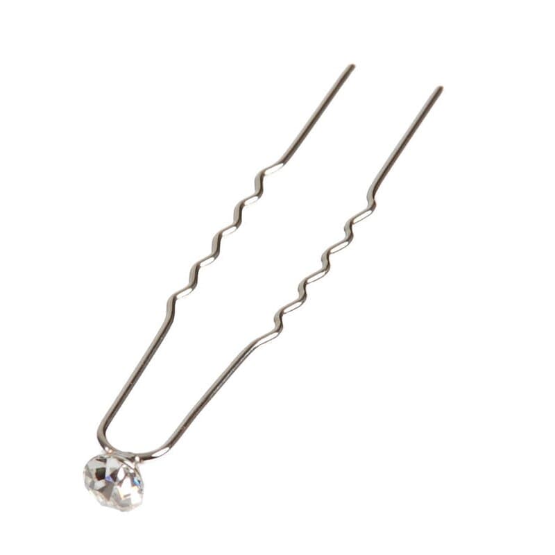 Haarnadel Strassstein Silber 6 Stück