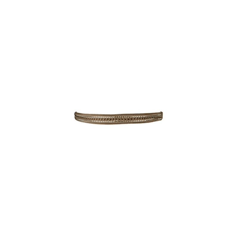 Haarband Kette/Nieten Gold