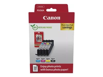 Canon Cli-581 Ink Cartridge Bk/C/M/Y