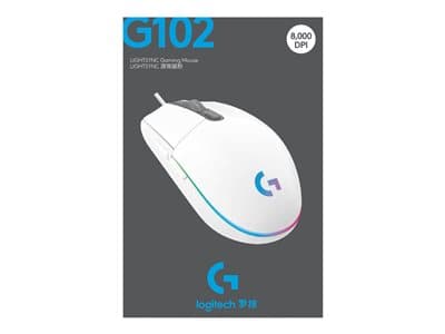 Logi G102 Lightsync - White - Eer