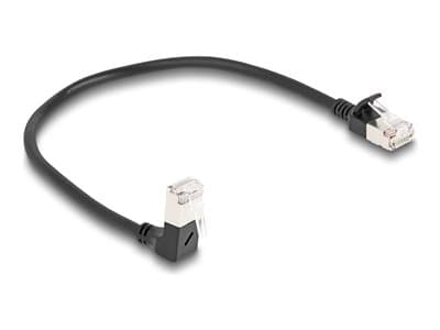 Delock Rj45 Netzwerkkabel Cat.6a S/Ftp Slim 90°Unten 0,25m S