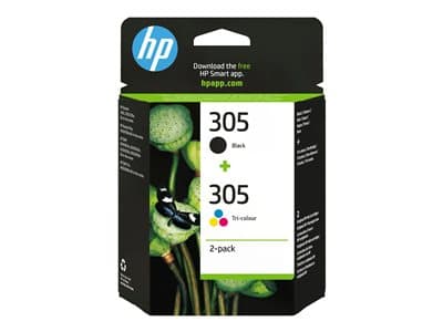 Hp 305 2p Tri-Color/Black Ink Cartridge