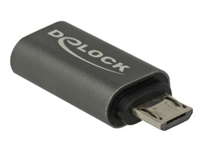 Delock Adapter Usb-Mikrob 2.0 St > Usb-C 2.0 Bu Anthrazit