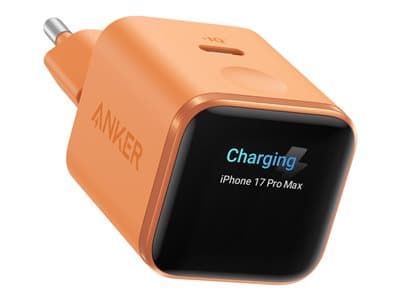 Anker Nano Charger 45w 1c Display Orange