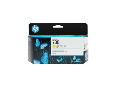 Hp 738 130-Ml Yellow Designjet Ink Cartr