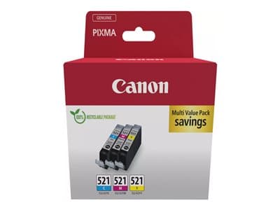 Canon Cli-521 Ink Cartridge C/M/Y Pack