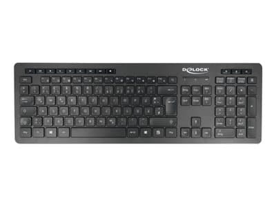 Delock Usb Tastatur 2,4 Ghz Kabellos Schwarz - Lautlos