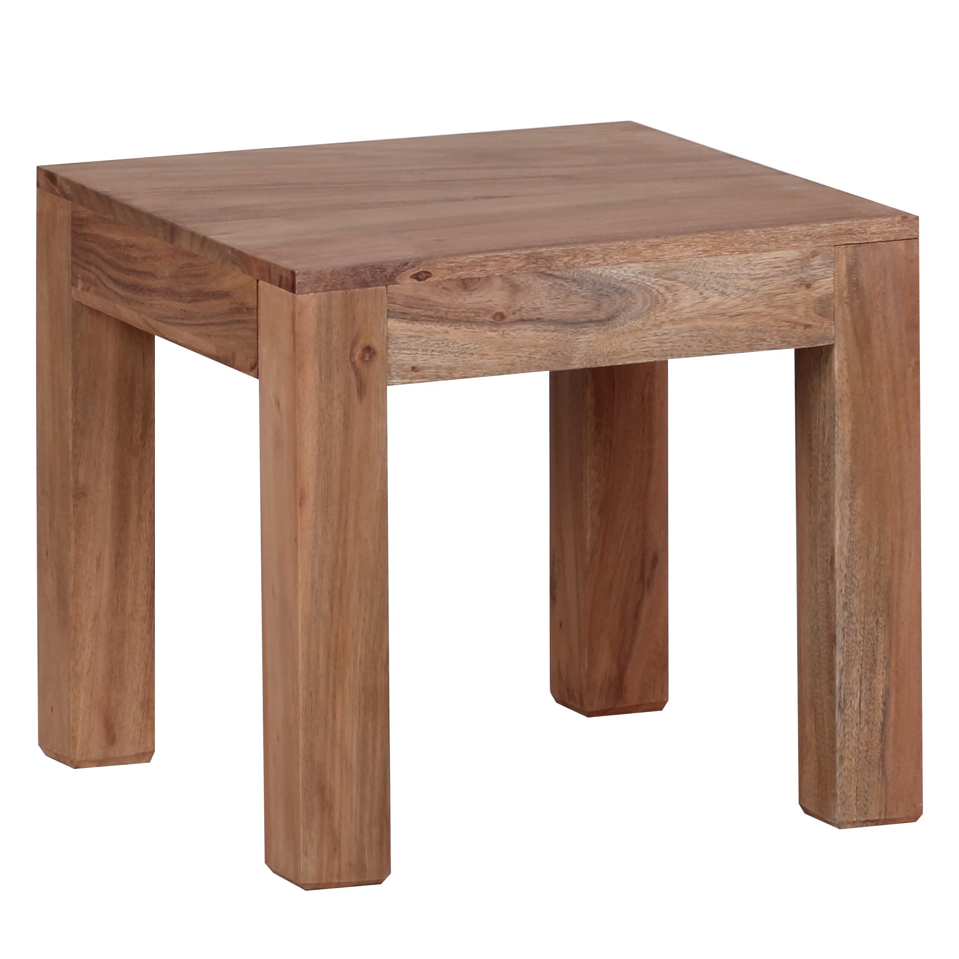 Finebuy Couchtisch Massiv-Holz 45 Cm Breit Wohnzimmer-Tisch Design Landhaus-Stil Beistelltisch Natur Farbe Wählbar