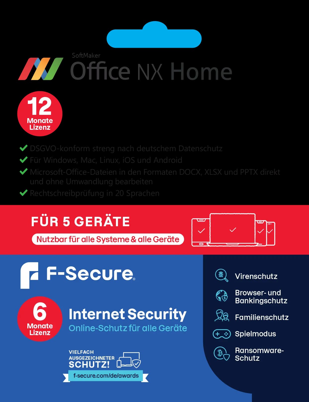 Softmaker Office Nx Home Win/Mac 5geräte (Code In A Box)1jah
