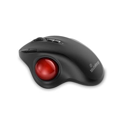 Mediarange Opt, 7-Tasten Trackball Funk-Maus, Rechts,Sw/Rot
