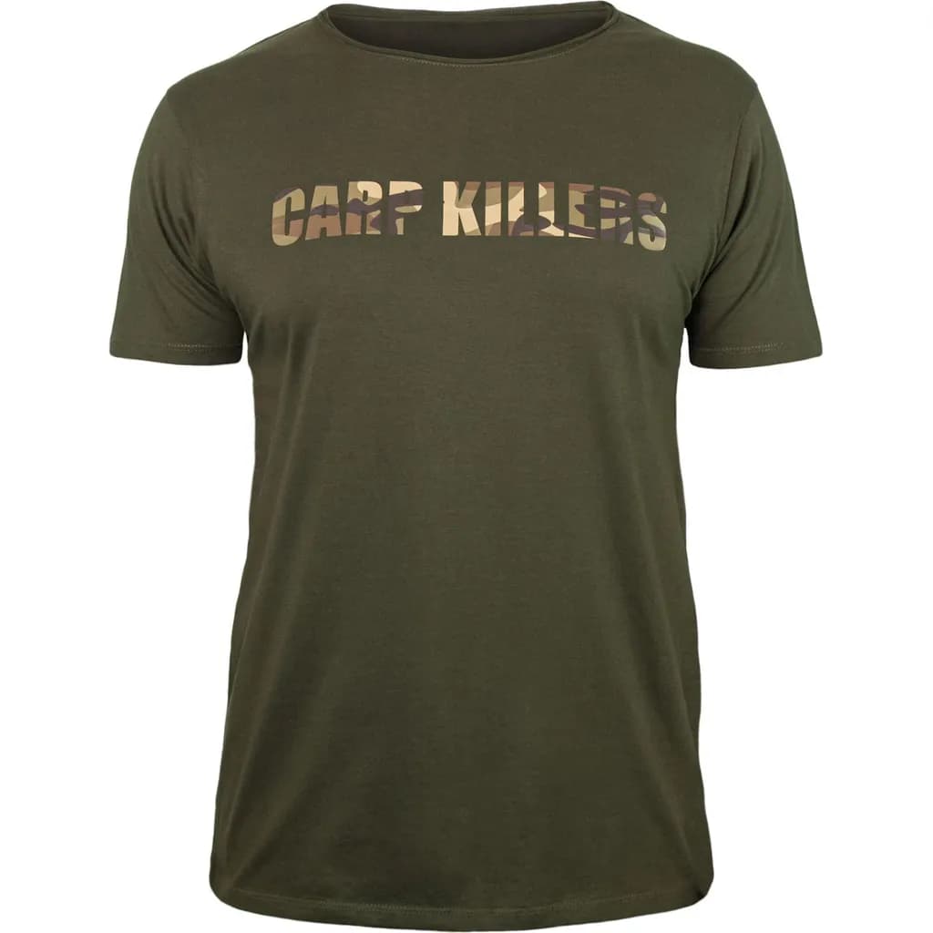 Carp Killers T-Shirt Oliv - Angelshirt S