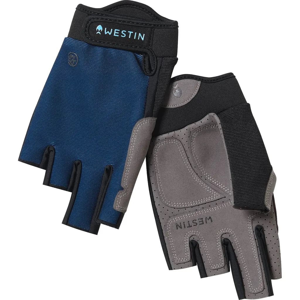 Westin Drip Upf Half Finger Glove L Petrol Blue