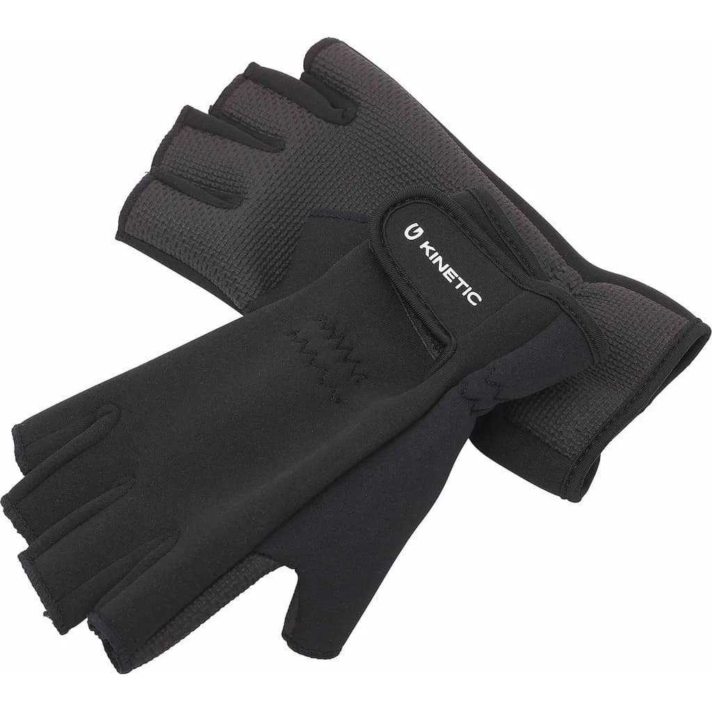 Kinetic Neoprene Half Finger Glove Xl Black