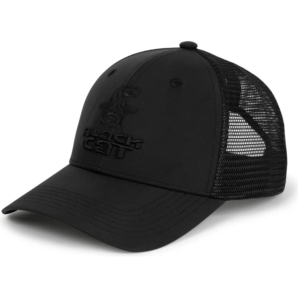 Black Cat Schwarze Truckercap Einheitsgröße