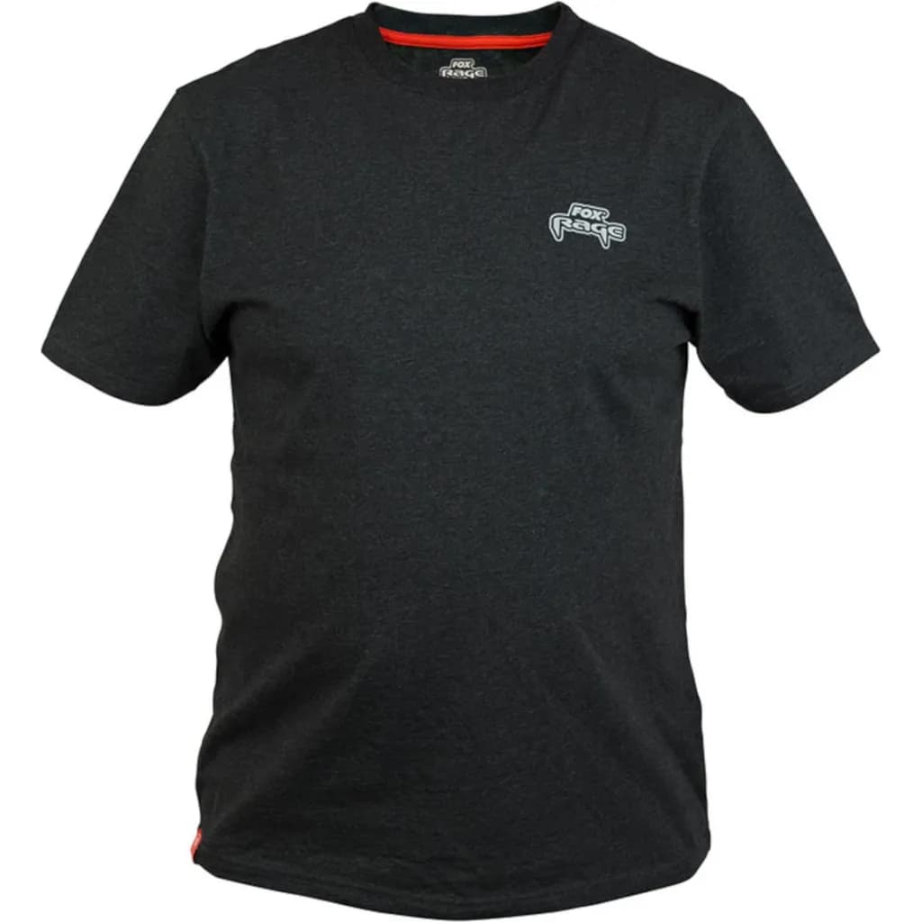 Fox Rage Black Marl T-Shirt L Short Sleeve 100% Cotton