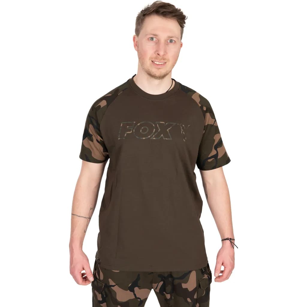 Fox Khaki Camo Outline T-Shirt L