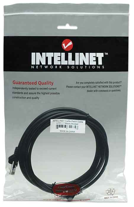 Intellinet Patchkabel Rj45 U/Utp Cat5e 5.0m Hebelschutz Schw