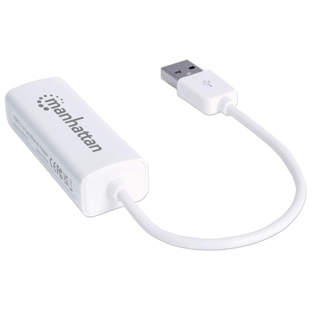 Manhattan Usb Adapter Usb 2.0 -> Rj45 Fast Ethernet Weiß