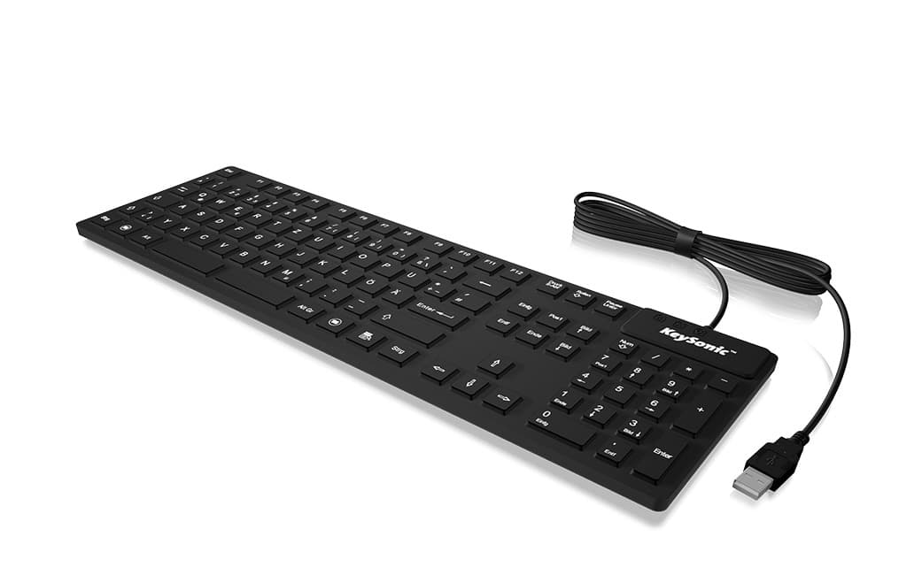 Keysonic Industrie-Tas, 105 Tasten, Usb, Bk, Ksk-8030 In(Fr)