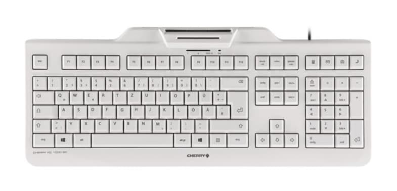 Cherry Kc1000sc Tastatur Wired Ch 1.80m +Smartcard Weiß/Grau