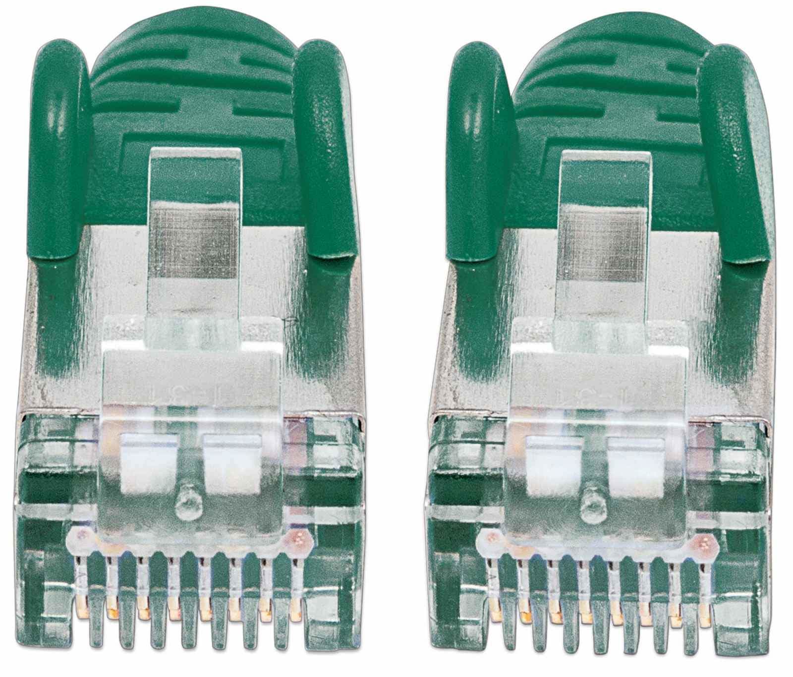 Intellinet Patchkabel Cat6a-Stecker/Cat7-Rohkabel 0,25m Grün