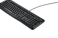 Logitech K120 Corded Keyboard Tastatur Büro Usb Qwerty Us International Schwarz