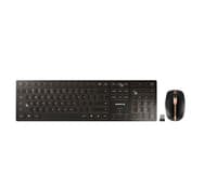 Cherry Dw 9100 Slim Tastatur Maus Enthalten Universal Rf Wireless + Bluetooth Qwerty Us Englisch Schwarz