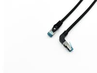 Equip Cat.6a S/Ftp Patchkabel, Gewinkelter Zu Geradem Stecker, 1,0 M, Schwarz