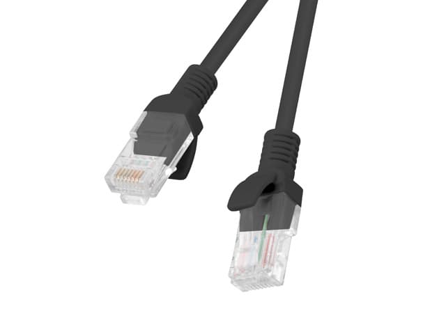 Lanberg Patchkabel Cat.5e Utp 2,0m Fluke Zertifikat Schwarz
