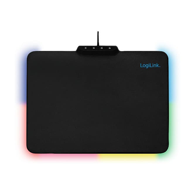 Mauspad Gaming Logilink Rgb Beleuchtung Mit Usb-A Anschluss Silikon 36x26cm Black