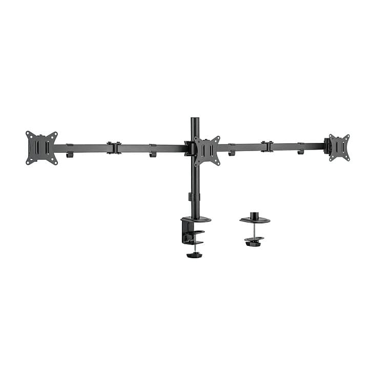 Logilink Bp0173 Triple Monitor Mount 17-27inch Arm Length Each 658mm Aluminum