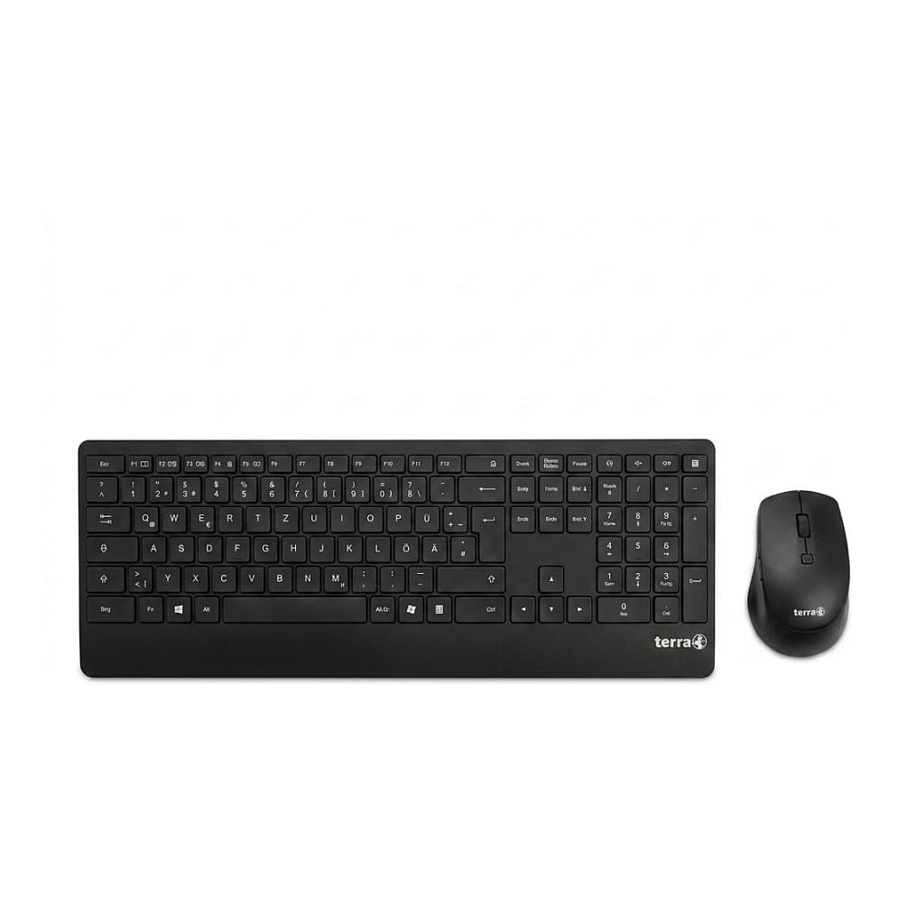 Terra Desktop 4000 Wireless Aes Usb Black Copilot Tastatur+Maus, Qwertz, 105 Tasten,