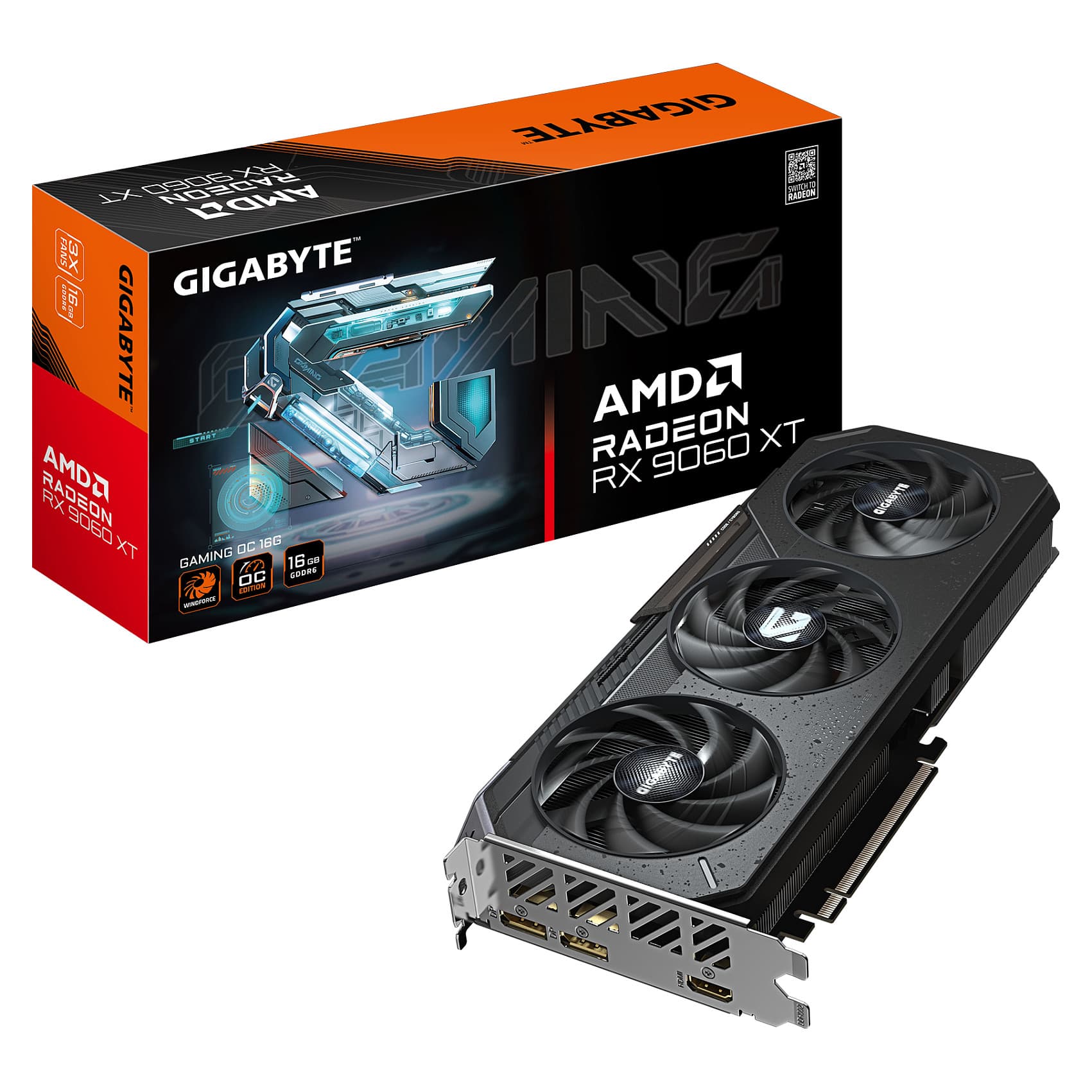Gigabyte Radeon Rx9060 Xt Gaming Oc 16gb Gddr6 2xhdmi 2xdp