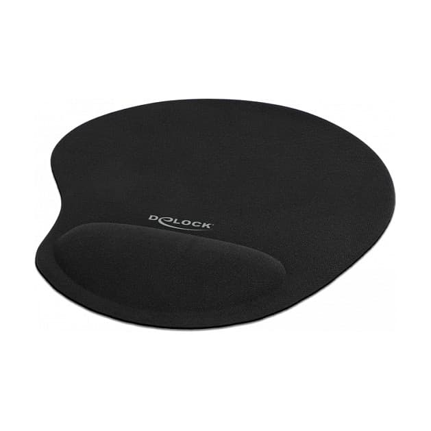 Delock Ergonomisches Mauspad Mit Gel Handballenauflage Schw.