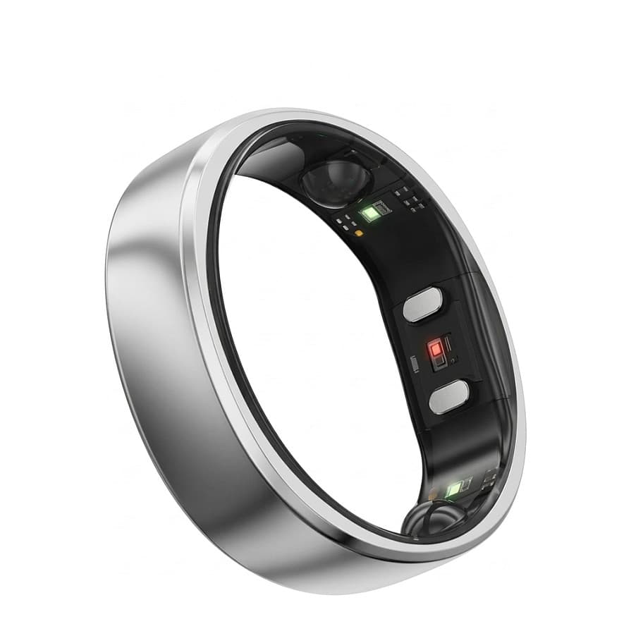 Ringconn Smart Ring Gen2 Air Für Frauen Und Männer - Schlaf- Und Fitness Tracking Wearable - Herzfrequenz - Galaxie-Silber Größe 12