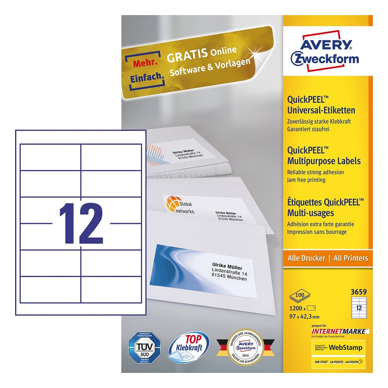 Avery 3659 Self-Adhesive Label