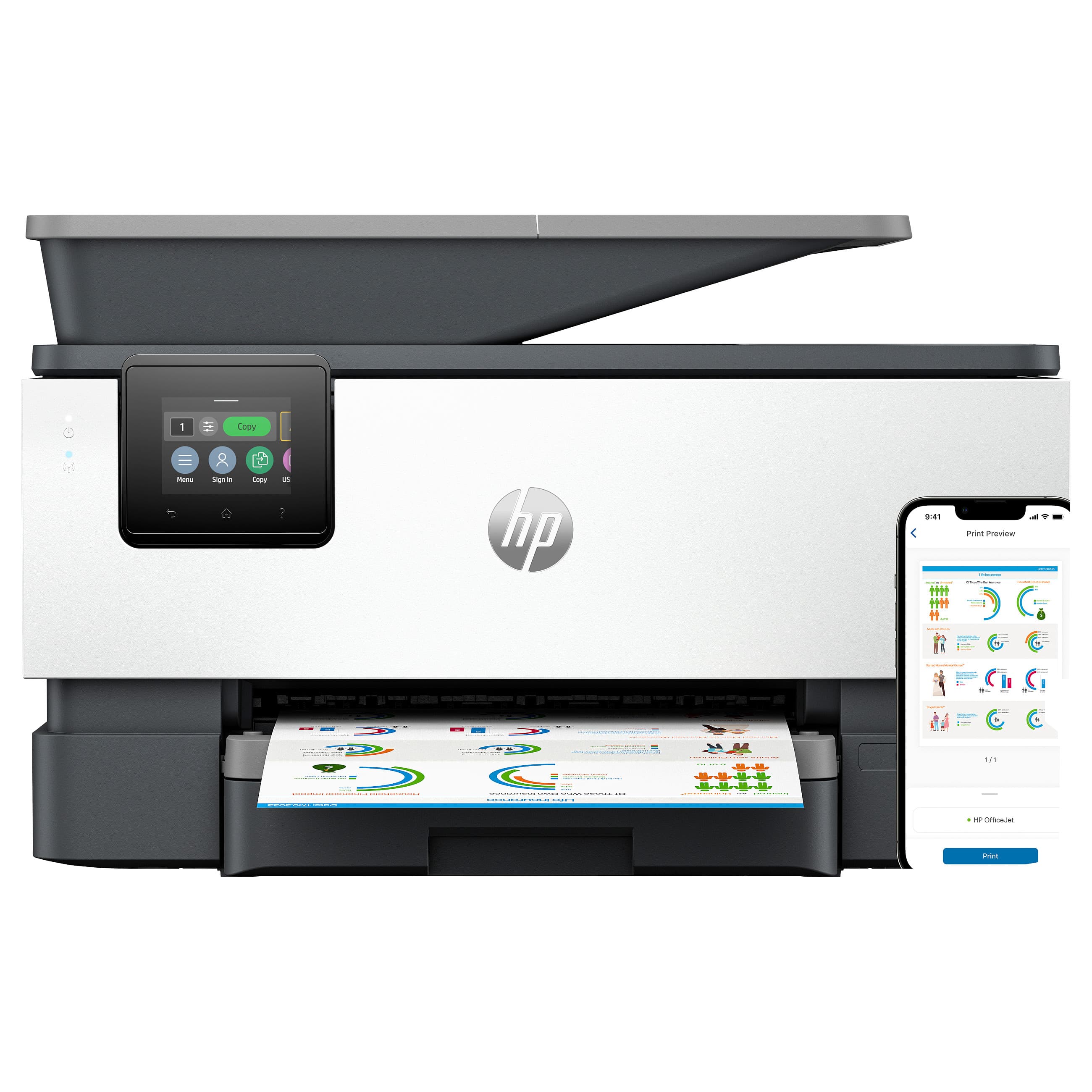 Hp Officejet Pro 9120b Multifunktiosdrucker 4in1 Tintenstrahl Farbe A4 22s/M
