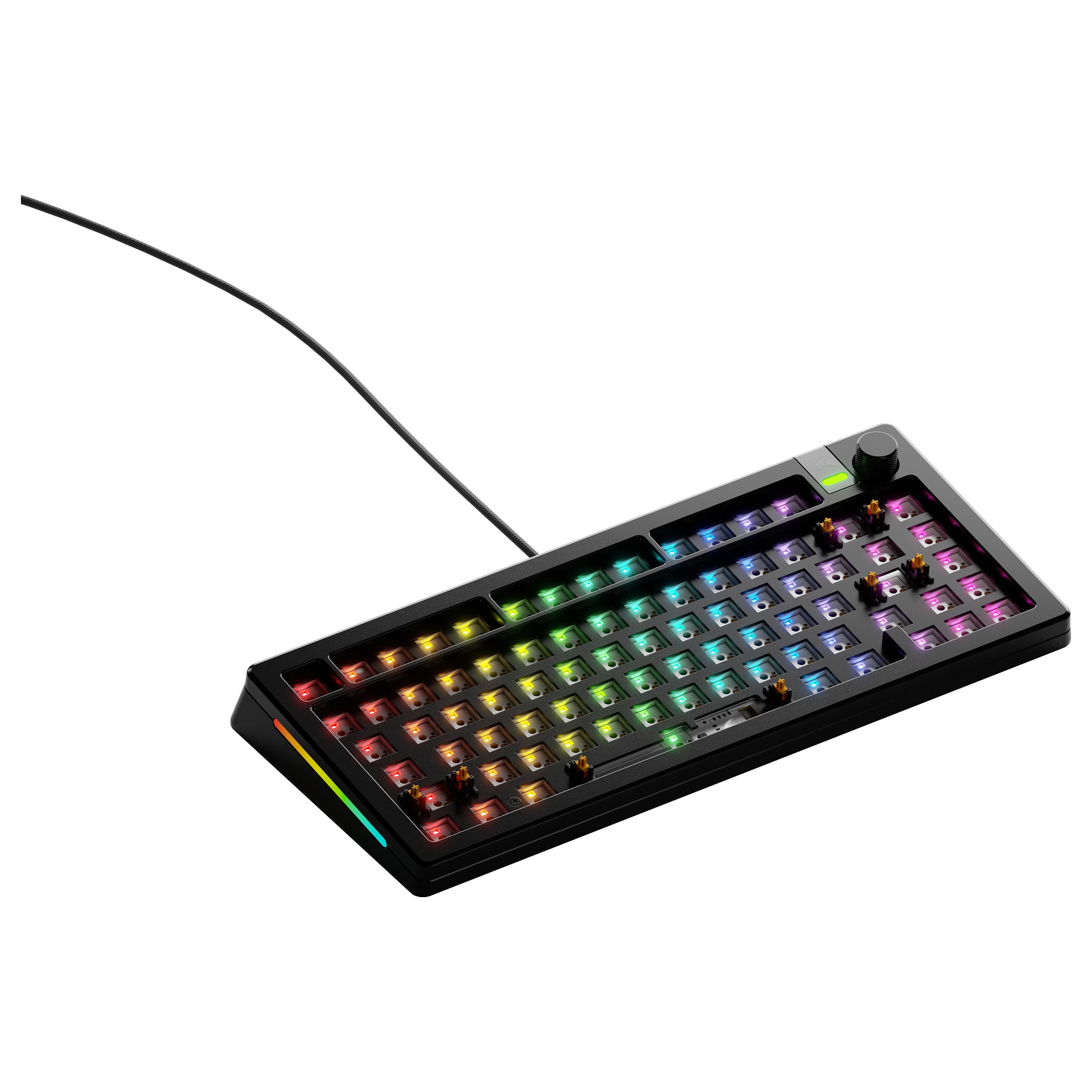 Glorious Gmmk 3 Pro 75 % Custom Gaming-Tastatur - Barebone, Ansi-Layout, Schwarz