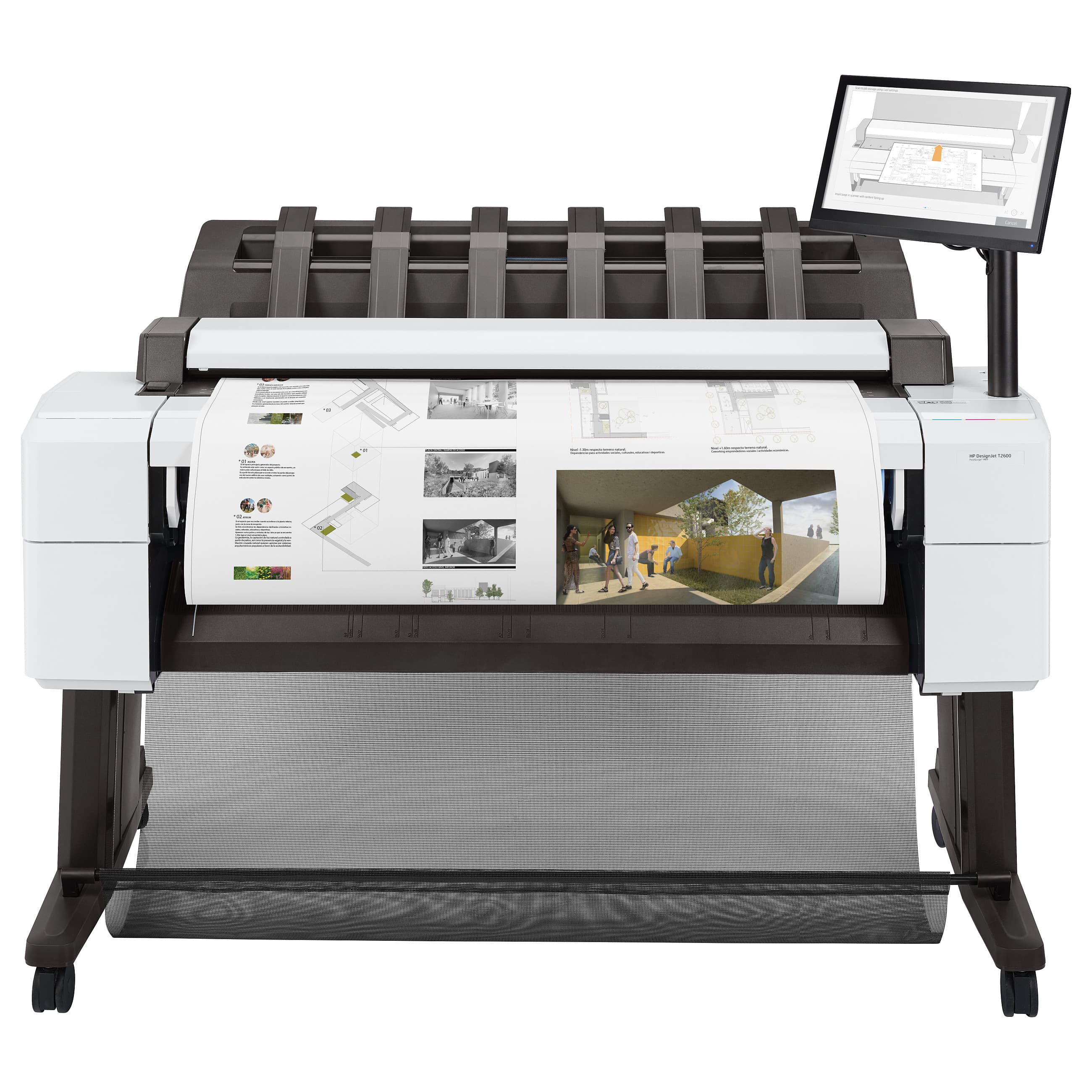 Hp Designjet T2600 36-In Postscript Multifunction Printer Large Format Printer