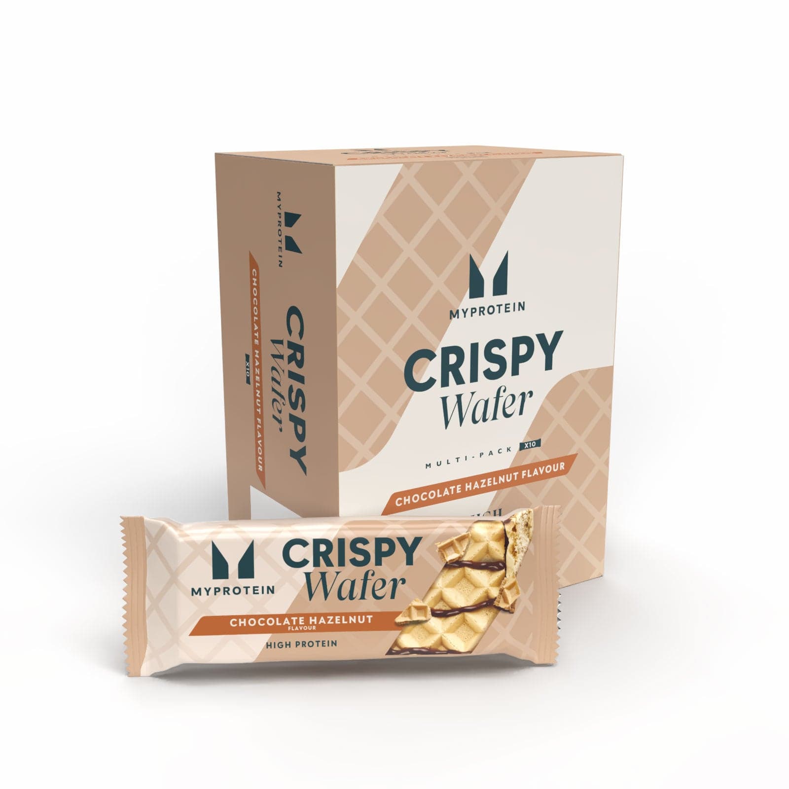 Protein Waffel - 10riegeln - Schokolade Haselnuss