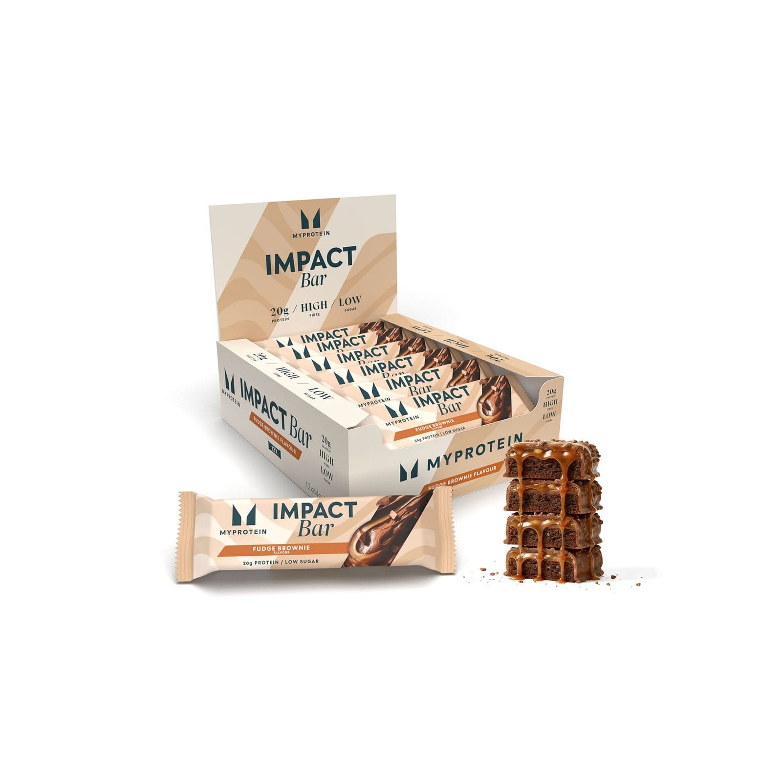 Impact Proteinriegel - New Recipe - 12 X 64g - Fudge Brownie