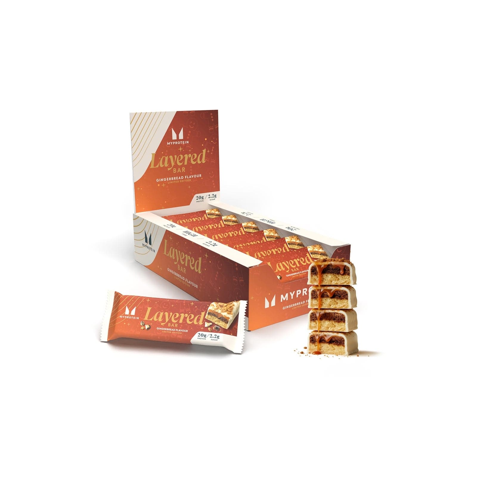 6 Layer Proteinriegel — Lebkuchen - 60g X 12portionen - Gingerbread - Limited Edition