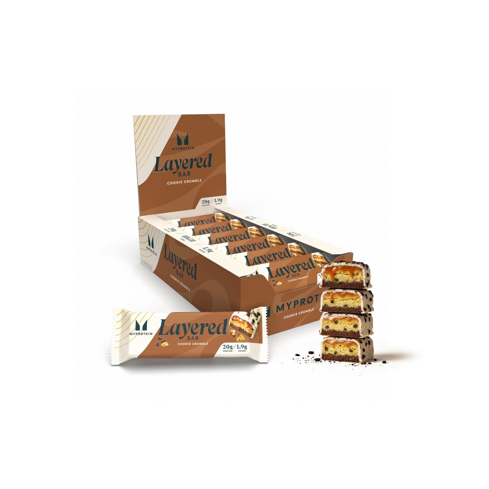 Layered Protein Bar - 12 X 60g - Cookie Crumble