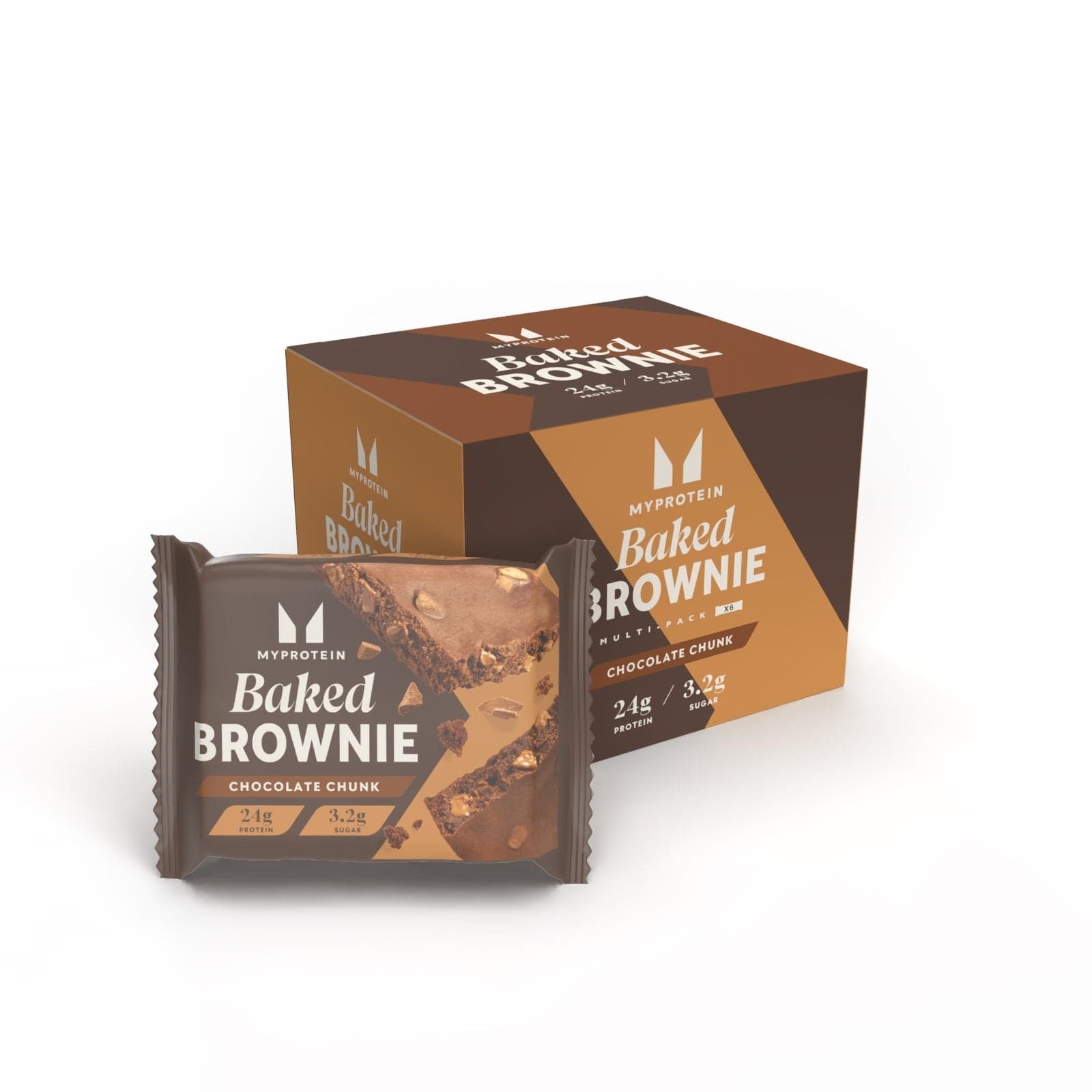 Baked Brownie - 6 X 75g - Chocolate Chunk
