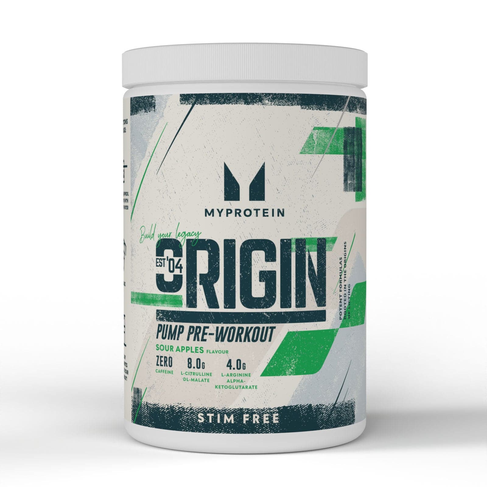 Origin Pump Pre-Workout (Stim-Free) - 600g - 30portionen - Sour Apples