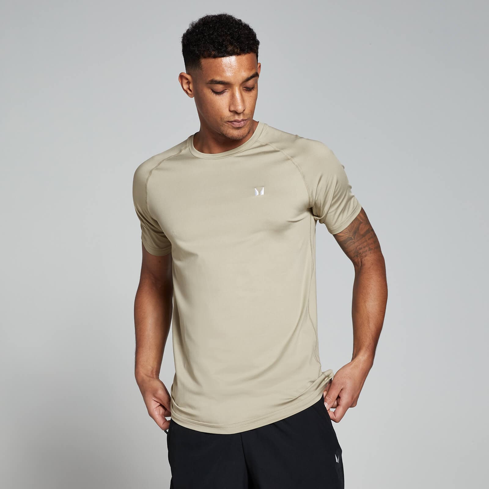 Mp Herren Training Kurzarm-T-Shirt – Stone - S