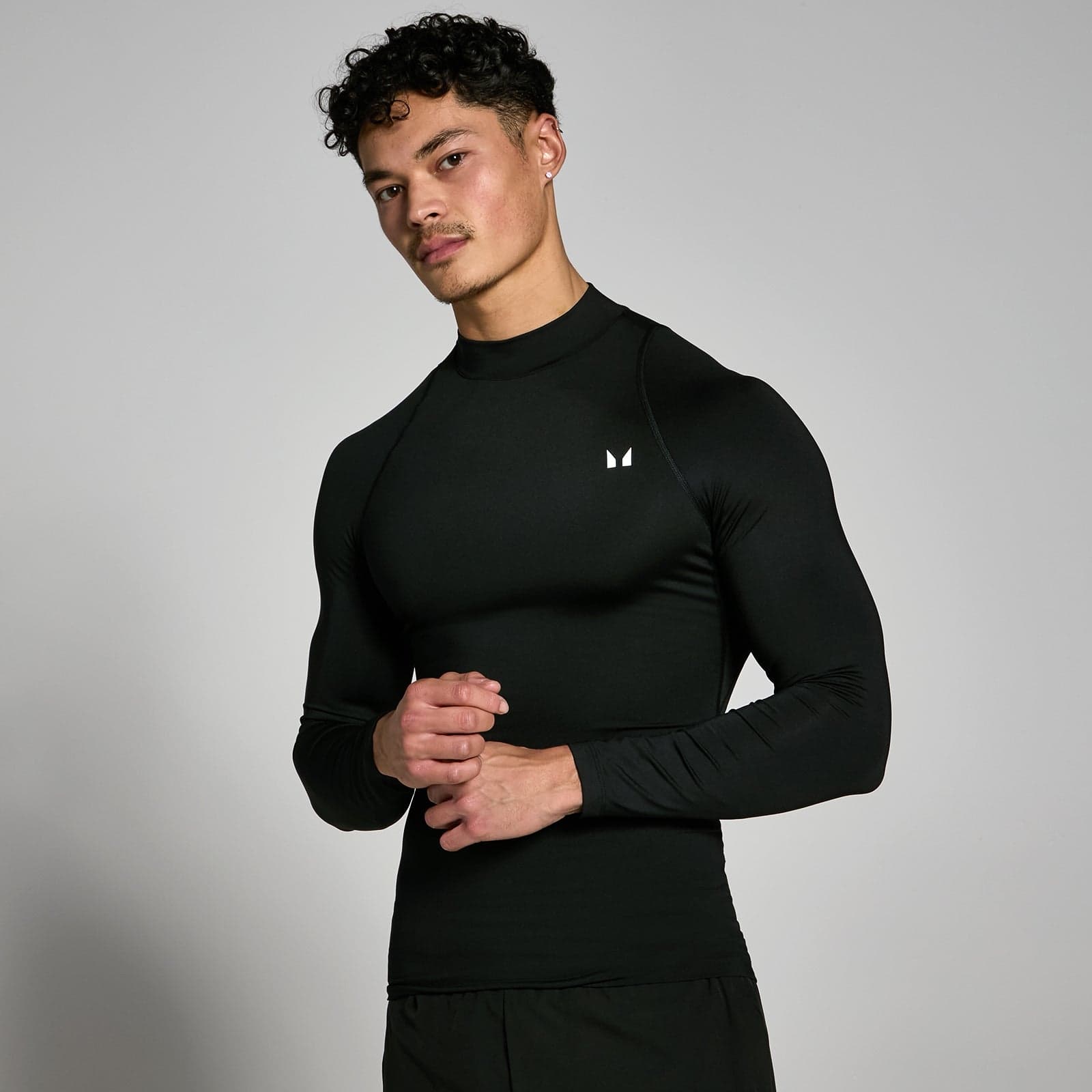 Mp Herren Training Langarm-Baselayer Mit Hohem Kragen – Schwarz - Xs