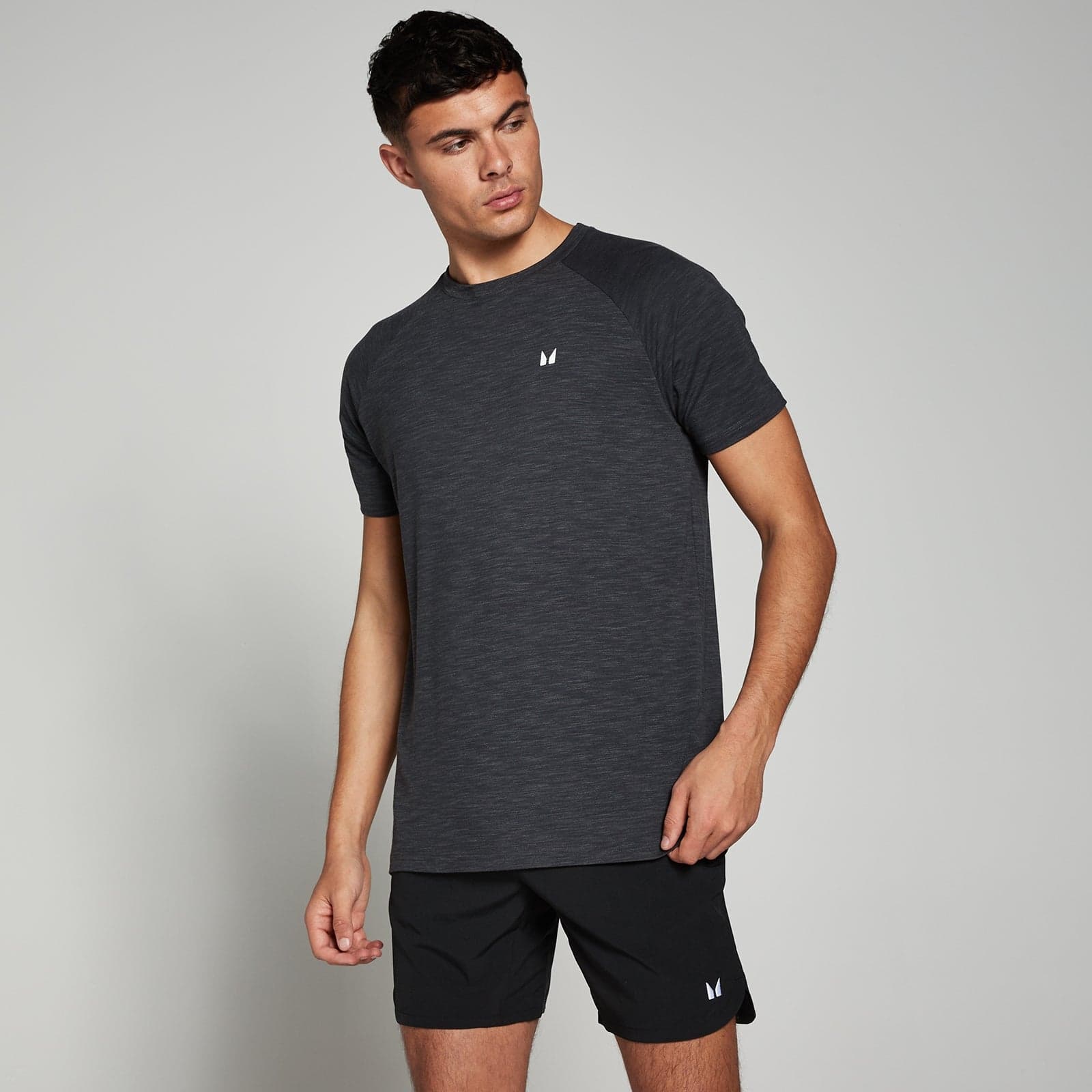 Mp Herren Performance Kurzarm-T-Shirt – Schwarz Meliert - Xl