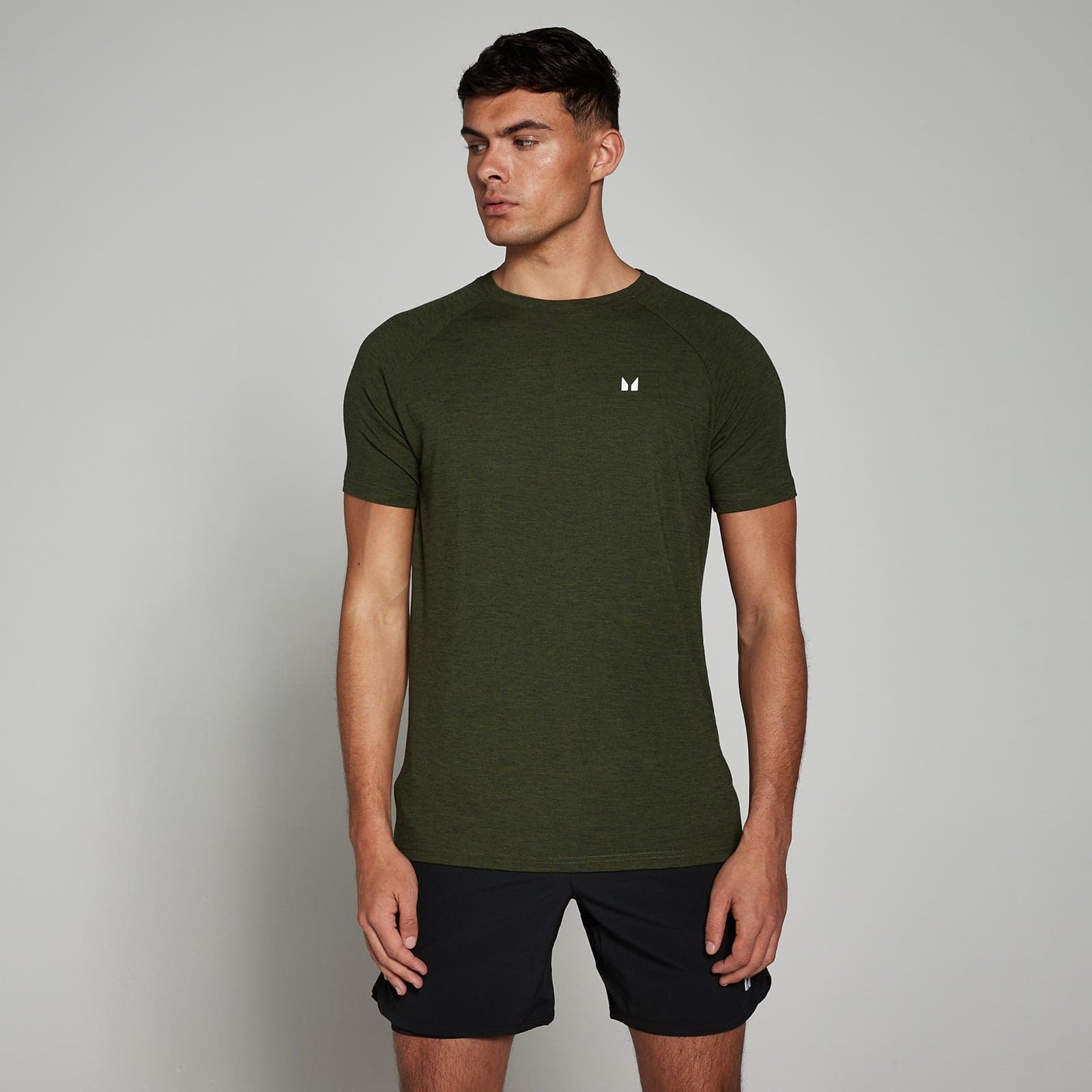 Mp Herren Performance Kurzarm-T-Shirt – Army Green Meliert - Xl